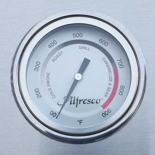 Alfresco Grills ALXE 30 Inch 2 Burner Built In Propane Gas Grill with Sear Zone and Rear Infrared Burner   Traffic Yellow