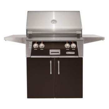 Alfresco Grills ALXE 30 Inch 2 Burner Freestanding Propane Gas Grill with Sear Zone and Rear Infrared Burner Jet Black Matte ALXE 30SZC LP SM9005350