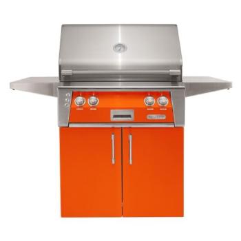 Alfresco Grills ALXE 30 Inch 2 Burner Freestanding Propane Gas Grill with Sear Zone and Rear Infrared Burner Luminous Orange ALXE 30SZC LP S2005350