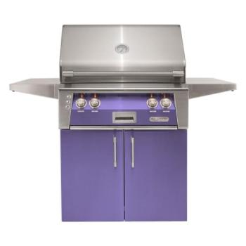 Alfresco Grills ALXE 30 Inch 2 Burner Freestanding Natural Gas Grill with Sear Zone and Rear Infrared Burner Blue Lilac ALXE 30SZC NG S4005350