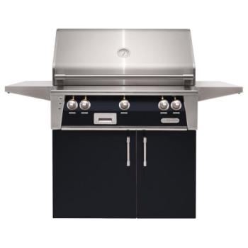 Alfresco Grills ALXE 36 Inch 3 Burner Freestanding Propane Gas Grill with Rear Infrared Burner Jet Black Gloss ALXE 36C LP S9005350