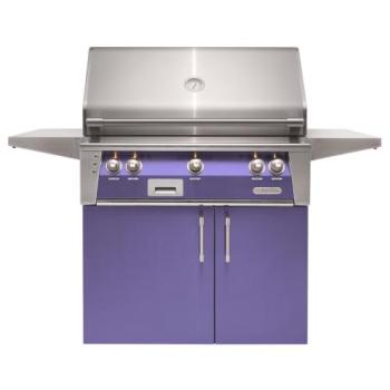 Alfresco Grills ALXE 36 Inch 3 Burner Freestanding Natural Gas Grill with Rear Infrared Burner Blue Lilac ALXE 36C NG S4005350