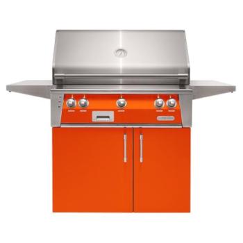 Alfresco Grills ALXE 36 Inch 3 Burner Freestanding Natural Gas Grill with Rear Infrared Burner Luminous Orange ALXE 36C NG S2005350