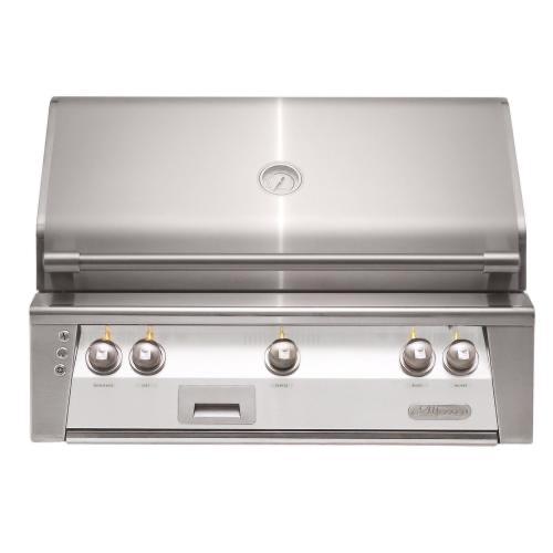 Alfresco Grills ALXE 36 Inch 3 Burner Built In Propane Gas Grill with Sear Zone and Rear Infrared Burner   Signal White Gloss