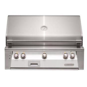 Alfresco Grills ALXE 36 Inch 3 Burner Built In Natural Gas Grill with Sear Zone and Rear Infrared Burner Signal White Gloss ALXE 36SZ NG S9003 350