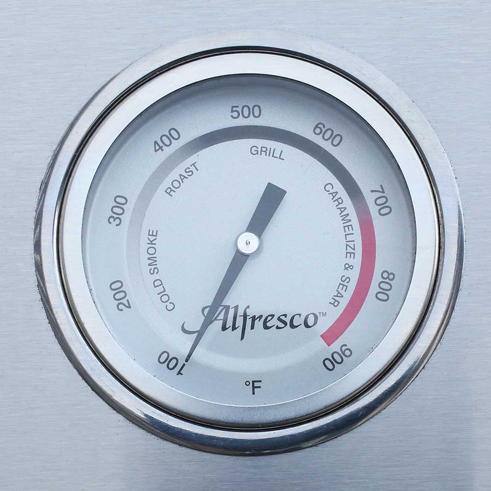 Alfresco Grills ALXE 36 Inch 3 Burner Built In Natural Gas Grill with Sear Zone and Rear Infrared Burner   Jet Black Gloss