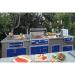 Alfresco Grills ALXE 36 Inch 3 Burner Built In Natural Gas Grill with Sear Zone and Rear Infrared Burner   Ultramarine Blue