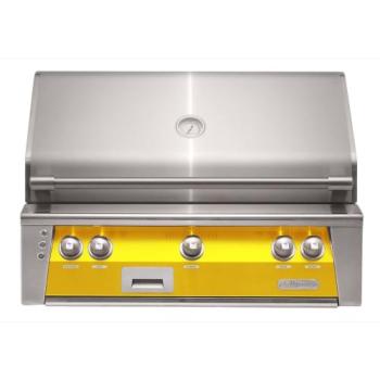 Alfresco Grills ALXE 36 Inch 3 Burner Built In Natural Gas Grill with Sear Zone and Rear Infrared Burner Traffic Yellow ALXE 36SZ NG S1023350