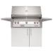 Alfresco Grills ALXE 36 Inch 3 Burner Freestanding Propane Gas Grill with Sear Zone and Rear Infrared Burner   Signal White Gloss