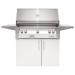 Alfresco Grills ALXE 36 Inch 3 Burner Freestanding Propane Gas Grill with Sear Zone and Rear Infrared Burner Signal White Matte ALXE 36SZC LP SM900375