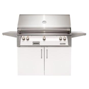 Alfresco Grills ALXE 42 Inch 3 Burner Freestanding Propane Gas Grill with Rear Infrared Burner Signal White Matte ALXE 42C LP SM9003350