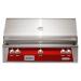 Alfresco Grills ALXE 42 Inch 3 Burner Built In Propane Gas Grill with Sear Zone and Rear Infrared Burner Carmine Red ALXE 42SZ LP S300275