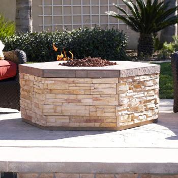 Bull BBQ Fully Assembled 48 Inch 35000 BTU Hexagon Gas Fire Pit 31035   47724 BBQGrills.com350