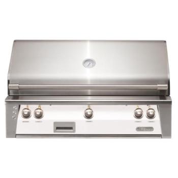 Alfresco Grills ALXE 42 Inch 3 Burner Built In Natural Gas Grill with Sear Zone and Rear Infrared Burner Signal White Matte ALXE 42SZ NG SM9003350