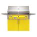 Alfresco Grills ALXE 42 Inch 3 Burner Freestanding Propane Gas Grill with Sear Zone and Rear Infrared Burner   Traffic Yellow