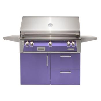 Alfresco Grills ALXE 42 Inch 3 Burner Freestanding Deluxe Propane Gas Grill with Sear Zone and Rear Infrared Burner Blue Lilac ALXE 42SZCD LP S4005350