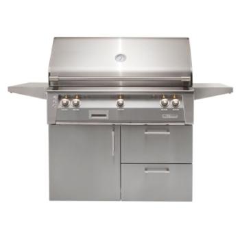 Alfresco Grills ALXE 42 Inch 3 Burner Freestanding Deluxe Propane Gas Grill with Sear Zone and Rear Infrared Burner Signal Grey ALXE 42SZCD LP S7004350