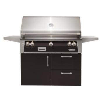Alfresco Grills ALXE 42 Inch 3 Burner Freestanding Deluxe Natural Gas Grill with Sear Zone and Rear Infrared Burner Jet Black Matte ALXE 42SZCD NG SM9005350