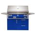 Alfresco Grills ALXE 42 Inch 3 Burner Freestanding Deluxe Natural Gas Grill with Sear Zone and Rear Infrared Burner   Ultramarine Blue