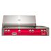 Alfresco Grills ALXE 56 Inch 3 Burner Built In Propane Gas Grill with Rear Infrared Burner and Side Burner   Raspberry Red