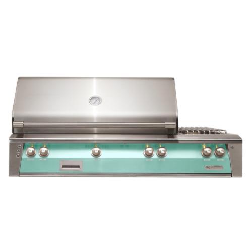 Alfresco Grills ALXE 56 Inch 3 Burner Built In Natural Gas Grill with Rear Infrared Burner and Side Burner   Light Green