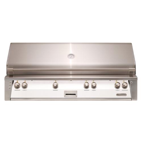 Alfresco Grills ALXE 56 Inch 4 Burner Built In Natural Gas Grill with Sear Zone and Rear Infrared Burner    Signal White Matte