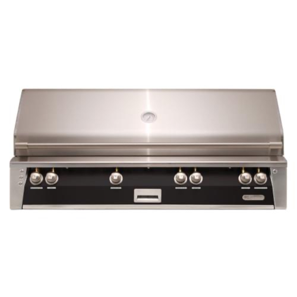 Alfresco Grills ALXE 56 Inch 4 Burner Built In Natural Gas Grill with Sear Zone and Rear Infrared Burner    Jet Black Gloss