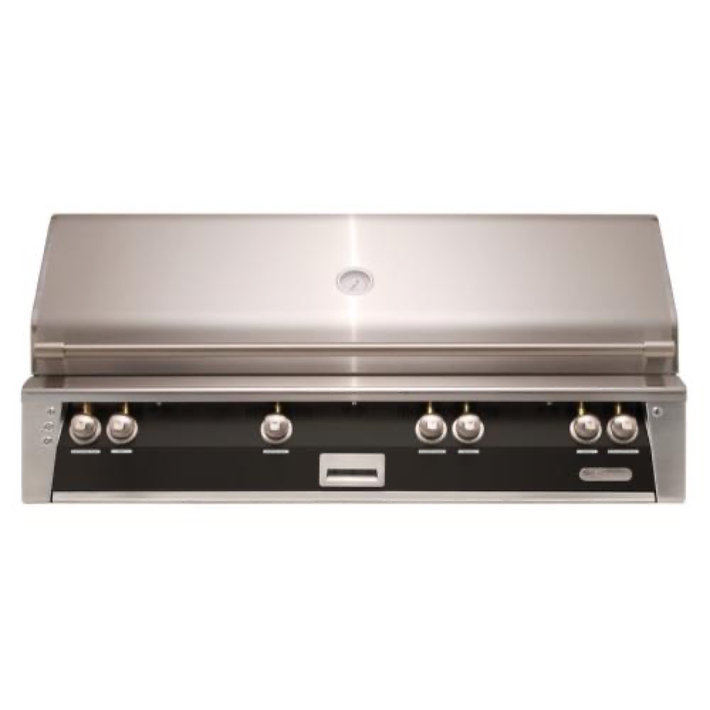 Alfresco Grills ALXE 56 Inch 4 Burner Built In Natural Gas Grill with Sear Zone and Rear Infrared Burner    Jet Black Matte