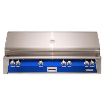 Alfresco Grills ALXE 56 Inch 4 Burner Built In Natural Gas Grill with Sear Zone and Rear Infrared Burner Ultramarine Blue ALXE 56BFG NG S5002350