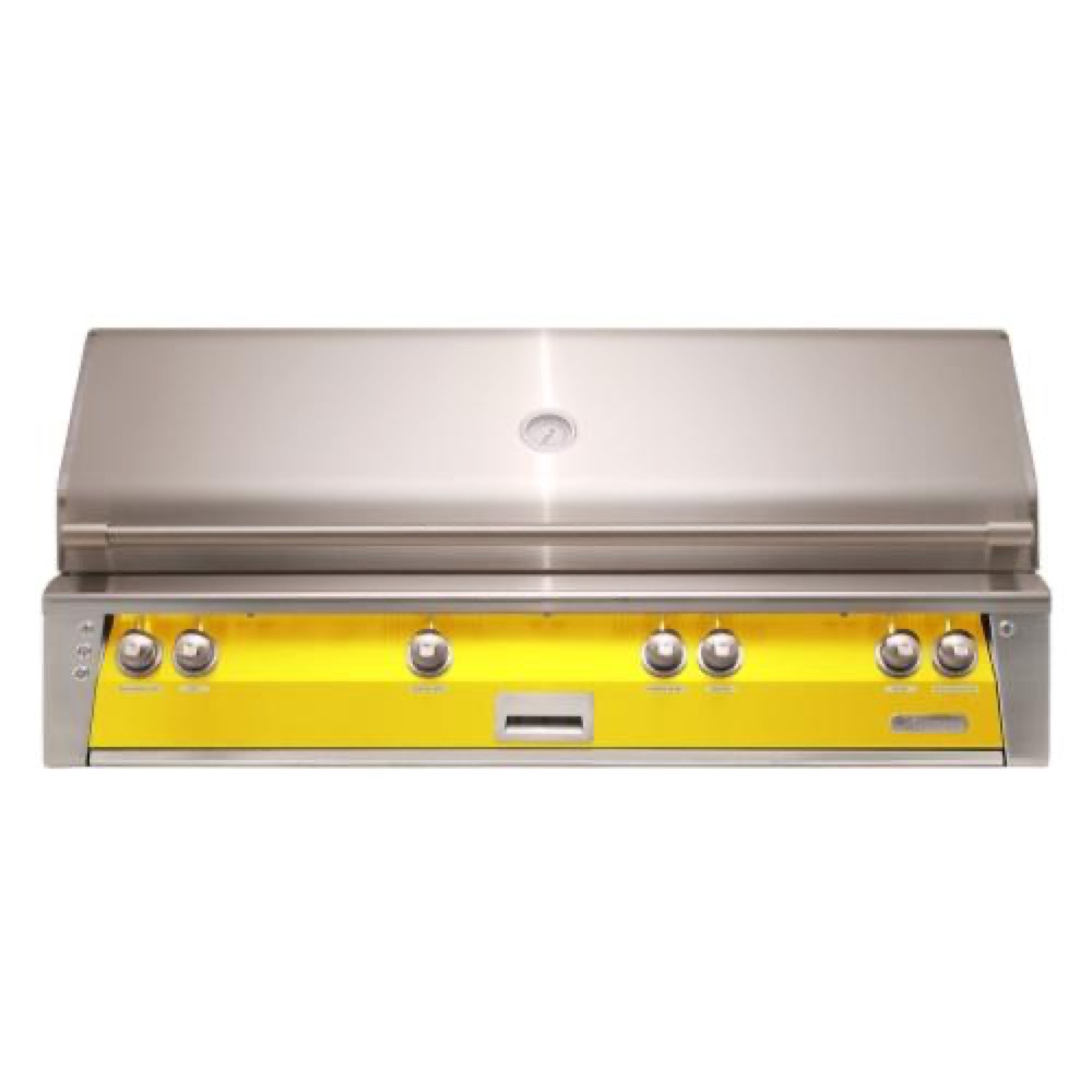 Alfresco Grills ALXE 56 Inch 4 Burner Built In Natural Gas Grill with Sear Zone and Rear Infrared Burner    Traffic Yellow