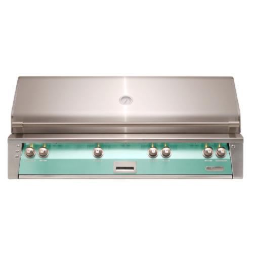 Alfresco Grills ALXE 56 Inch 4 Burner Built In Natural Gas Grill with Sear Zone and Rear Infrared Burner    Light Green