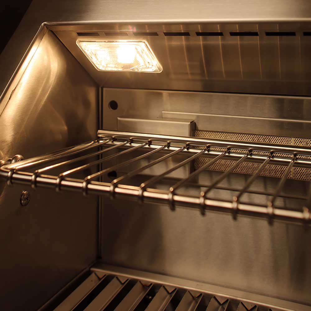 Alfresco Grills ALXE 56 Inch 4 Burner Freestanding Natural Gas Grill with Sear Zone and Rear Infrared Burner   Light Green