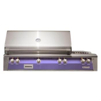 Alfresco Grills ALXE 56 Inch 3 Burner Built In Natural Gas Grill with Sear Zone Rear Infrared Burner and Side Burner Blue Lilac ALXE 56SZ NG S4005350