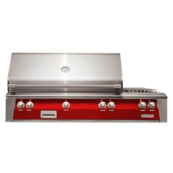 Alfresco Grills ALXE 56 Inch 3 Burner Built In Natural Gas Grill with Sear Zone Rear Infrared Burner and Side Burner Carmine Red ALXE 56SZ NG S3002350