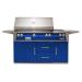 Alfresco Grills ALXE 56 Inch 3 Burner Freestanding Propane Gas Grill with Sear Zone Rear Infrared Burner and Side Burner on Refrigerated Cart    Ultramarine Blue