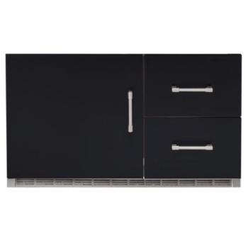 Alfresco Grills 42 Inch 7 25 Cu Ft Capacity Outdoor Rated Built In Under Grill Refrigerator Jet Black Gloss ARXE 42 S9005350