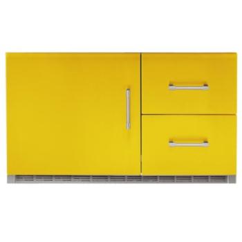 Alfresco Grills 42 Inch 7 25 Cu Ft Capacity Outdoor Rated Built In Under Grill Refrigerator Traffic Yellow ARXE 42 S1023350