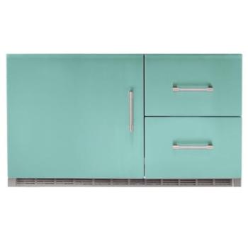 Alfresco Grills 42 Inch 7 25 Cu Ft Capacity Outdoor Rated Built In Under Grill Refrigerator Light Green ARXE 42 S6027 350