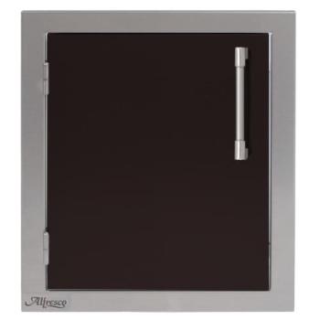 Alfresco Grills 17 Inch Stainless Steel Left Hinged Vertical Single Access Door Jet Black Matte AXE 17L 01 SM9005350