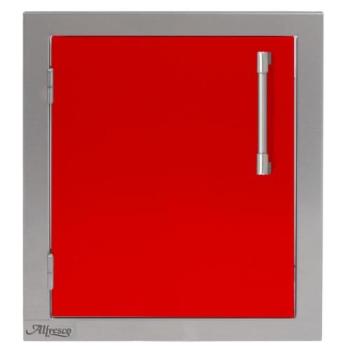 Alfresco Grills 17 Inch Stainless Steel Left Hinged Vertical Single Access Door Carmine Red AXE 17L 01 S3002350