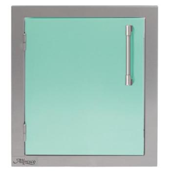 Alfresco Grills 17 Inch Stainless Steel Left Hinged Vertical Single Access Door Light Green AXE 17L 01 S6027350
