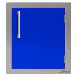 Alfresco Grills 17 Inch Stainless Steel Right Hinged Vertical Single Access Door Ultramarine Blue AXE 17R 01 S5002250