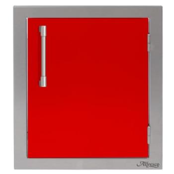 Alfresco Grills 17 Inch Stainless Steel Right Hinged Vertical Single Access Door Carmine Red AXE 17R 01 S3002 350