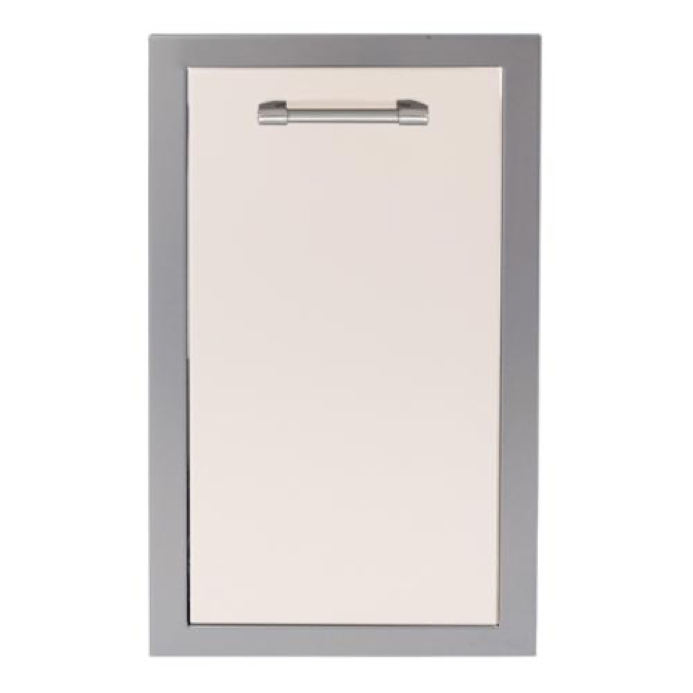 Alfresco Grills 18 Inch Stainless Steel Flush Mount Roll Out Propane Tank Storage Drawer   Signal White Gloss