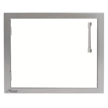 Alfresco Grills 23 Inch Stainless Steel Left Hinged Vertical Single Access Door Signal White Matte AXE 23L 01 SM9003350