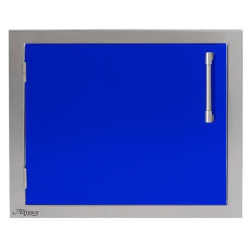 Alfresco Grills 23 Inch Stainless Steel Left Hinged Vertical Single Access Door   Ultramarine Blue