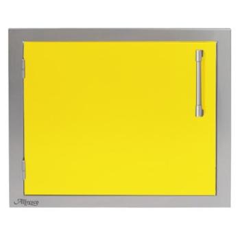 Alfresco Grills 23 Inch Stainless Steel Left Hinged Vertical Single Access Door Traffic Yellow AXE 23L 01 S1023350