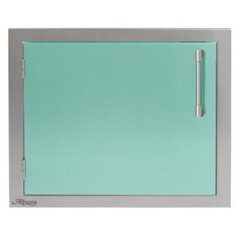 Alfresco Grills 23 Inch Stainless Steel Left Hinged Vertical Single Access Door Light Green AXE 23L 01 S6027350
