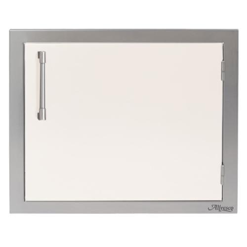 Alfresco Grills 23 Inch Stainless Steel Right Hinged Vertical Single Access Door   Signal White Gloss