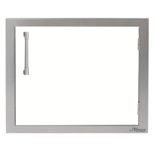 Alfresco Grills 23 Inch Stainless Steel Right Hinged Vertical Single Access Door   Signal White Matte